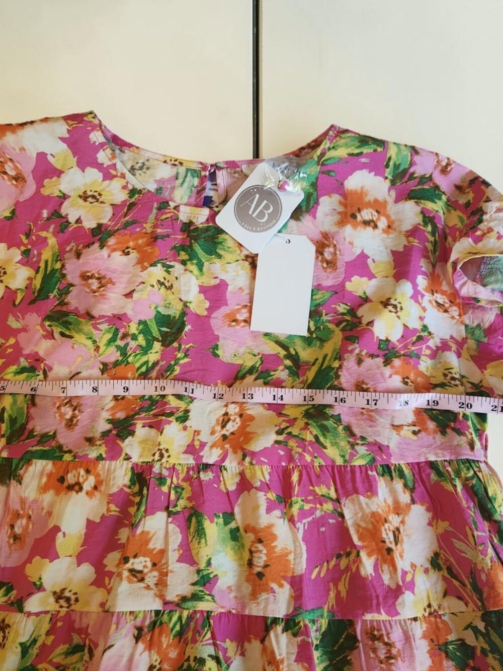 🌸 Emily Wonder Floral Blouse Size Large NWT Pink Ruffle Sleeve 🌸 - Picture 9 of 10